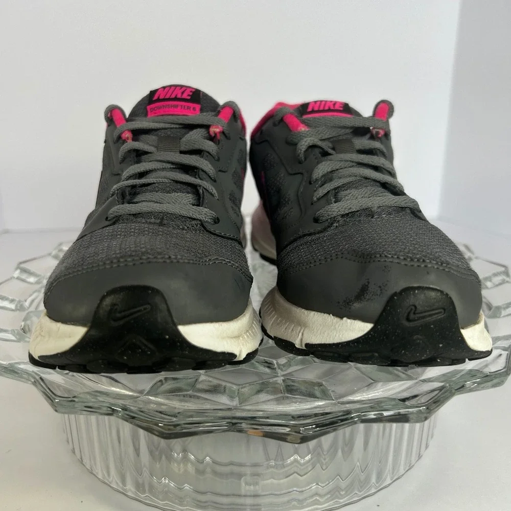 Nike Downshifter 6 Running Shoes Gray Pink Sneakers Womens Size 6.5‎